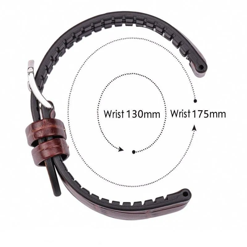 Leandro Cowhide Leather And Silicone Hybrid Watch Strap