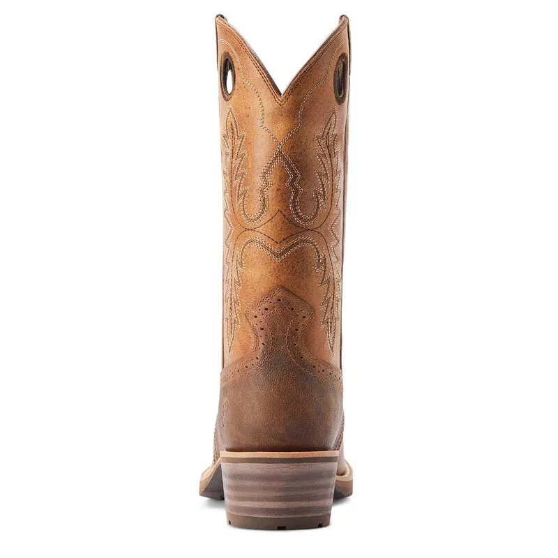 Men's Ariat Hybrid Roughstock Square Toe Western Boot - Sorrel Crunch
