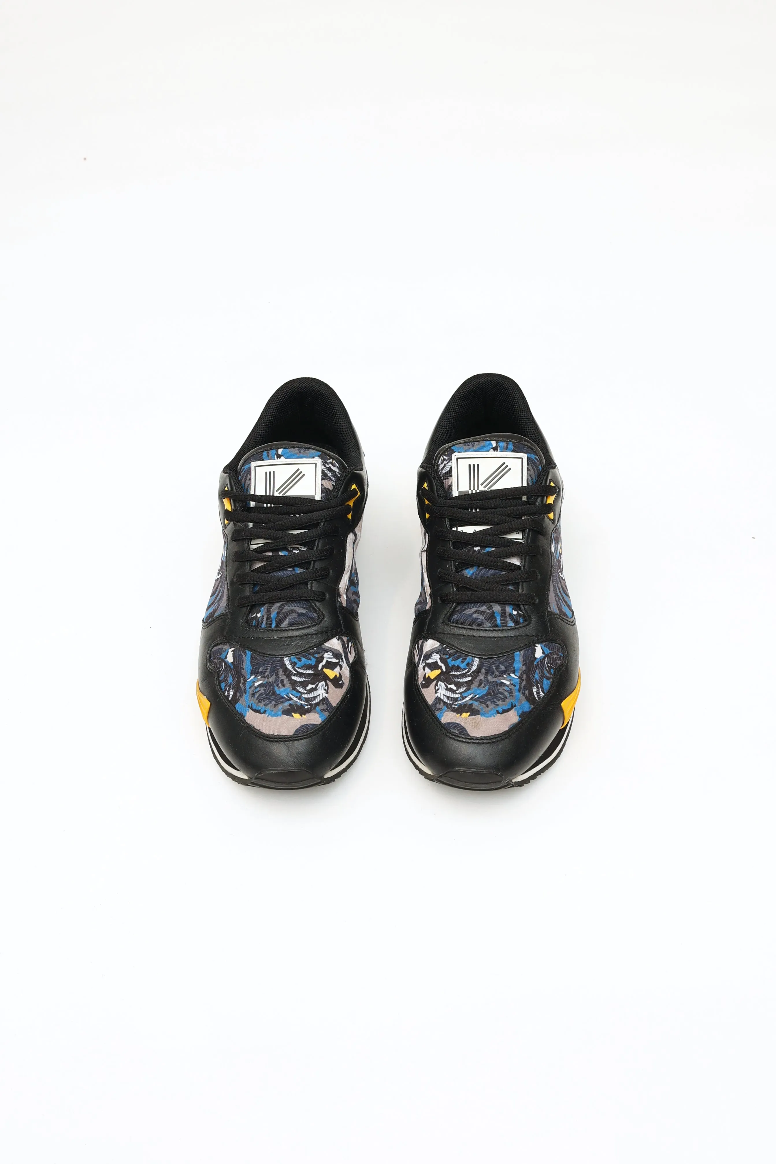 Men's Blue and Black Pattern Sneaker