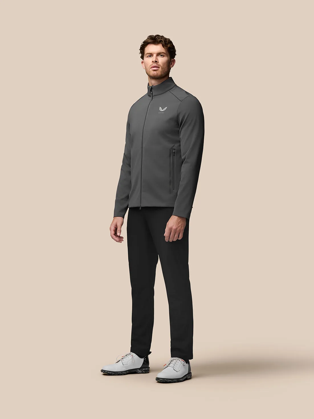 Men's Golf Long Sleeve Pinnacle Hybrid Jacket - Gunmetal