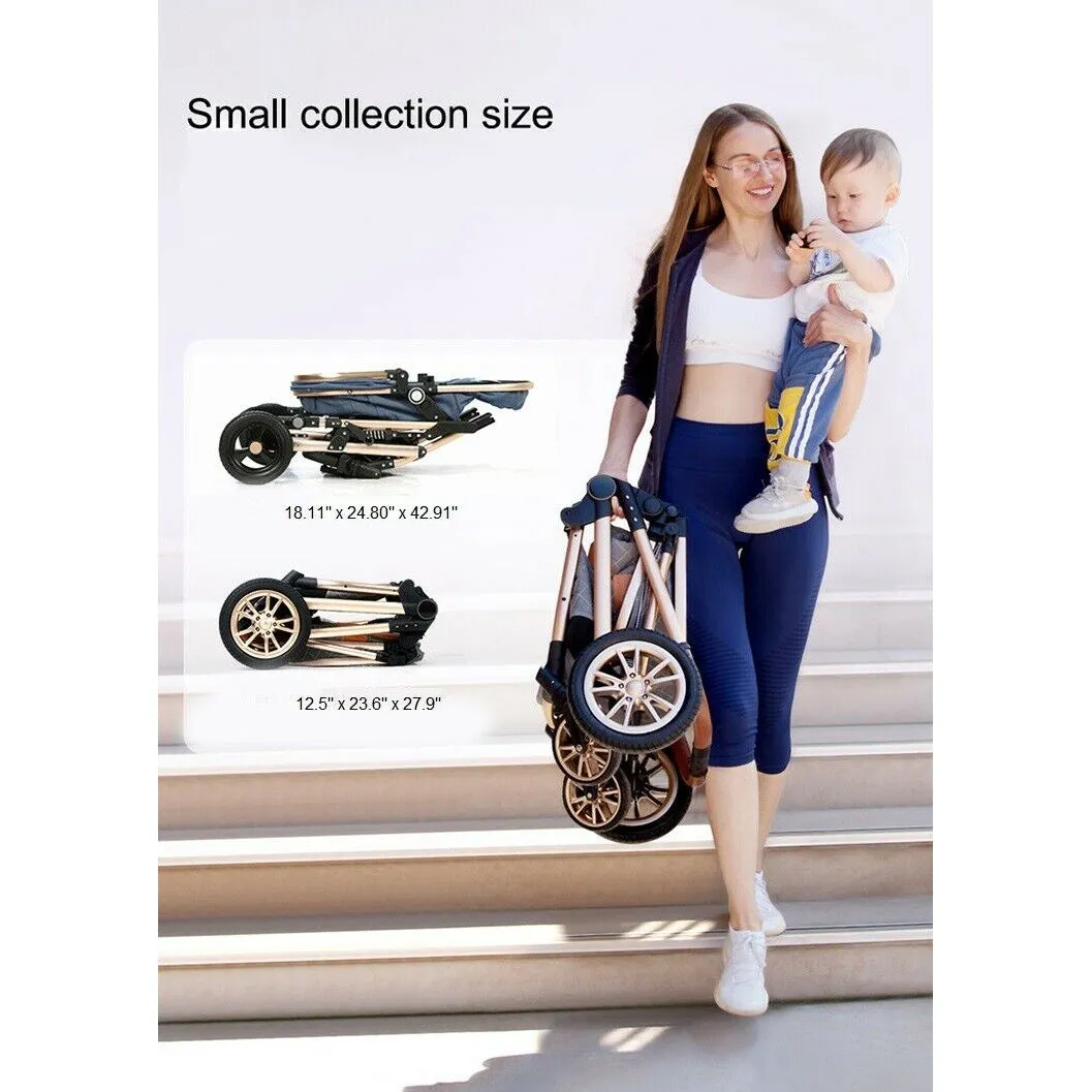 My Mom And Me - 3 in 1 Foldable Baby Stroller Travel System - Blue