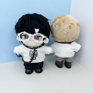 niannyyhouse 15cm Plush Doll Clothes T-shirt Pants Collar Shoes Glasses 6in Soft Stuffed Toy Dressup
