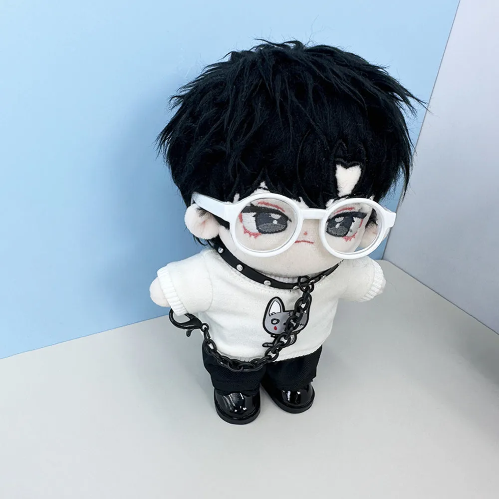 niannyyhouse 15cm Plush Doll Clothes T-shirt Pants Collar Shoes Glasses 6in Soft Stuffed Toy Dressup