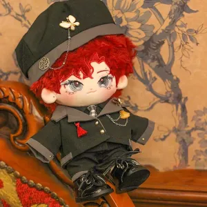 niannyyhouse 20cm Plush Doll Clothes Black White Uniform Suit 8in Doll Dressup