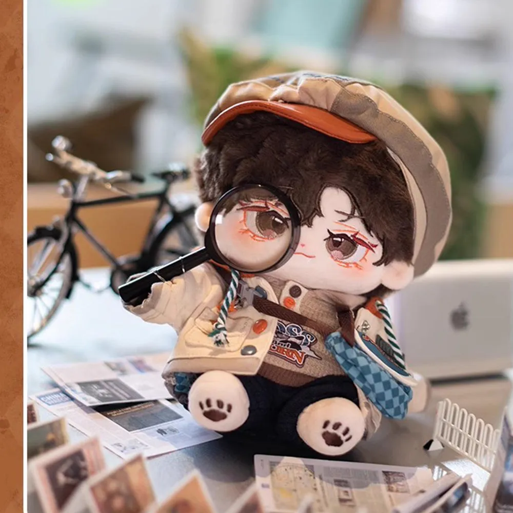 niannyyhouse 20cm Plush Doll Clothes Hat Jacket T-Shirt Pants Backpack Leather Shoes Flight Outfit 8in Doll Accessories