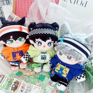 niannyyhouse 20cm Plush Doll Clothes Headwear Hoodie Pants Shoes Loose Cave Bear Set 8in Soft Stuffed Plush Toy Dress Up