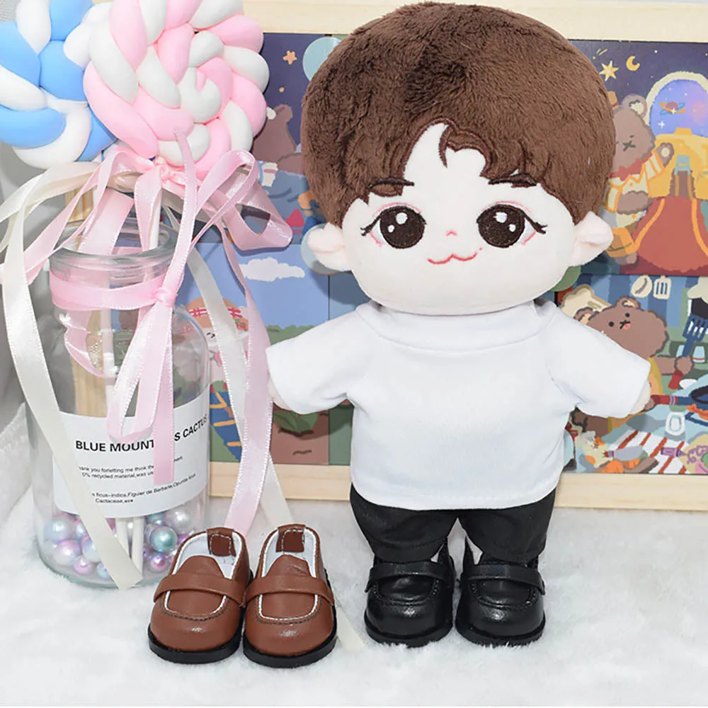 niannyyhouse 20cm Plush Doll Leather Shoes Length 5.5cm