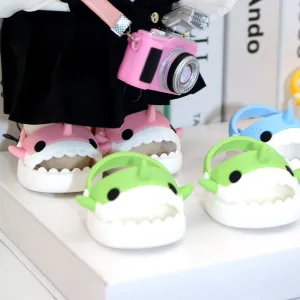niannyyhouse 20cm Plush Doll Shark Shoes Sandals Slippers 8in Soft Stuffed Plush Toy Accessories Dress Up