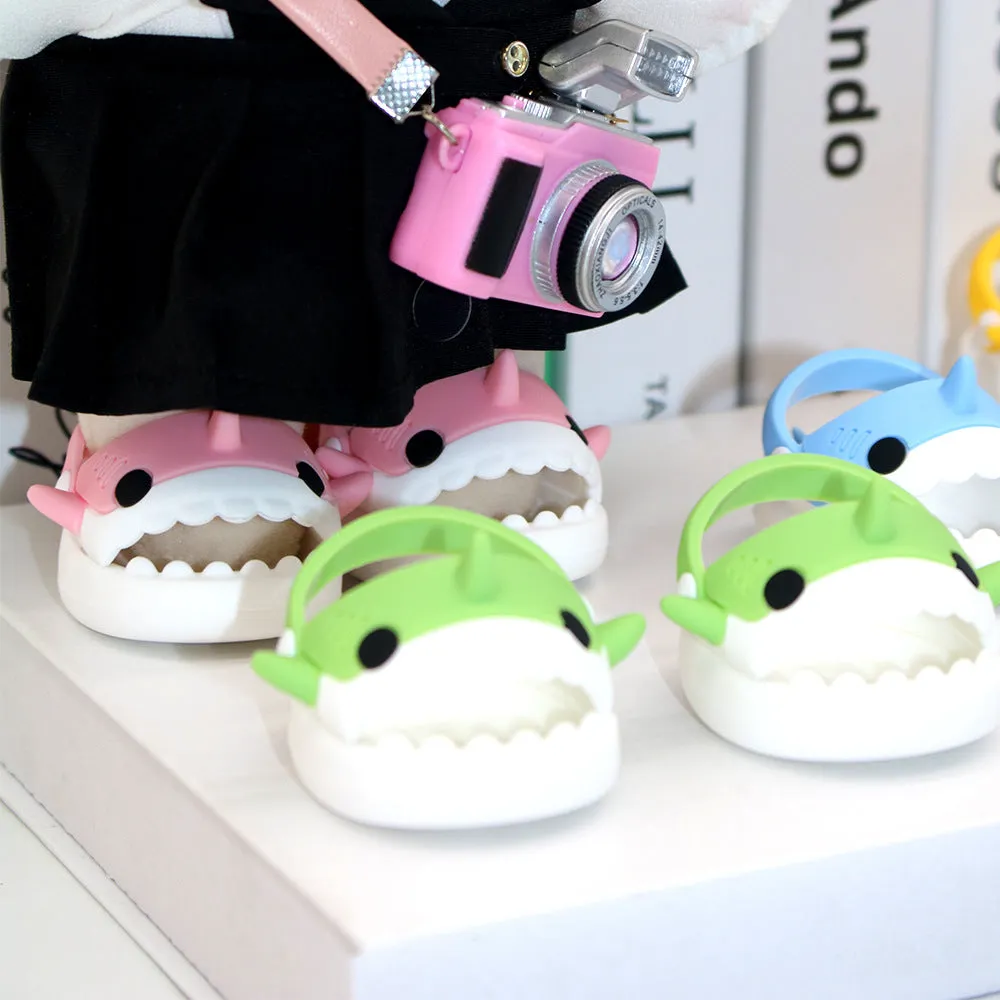 niannyyhouse 20cm Plush Doll Shark Shoes Sandals Slippers 8in Soft Stuffed Plush Toy Accessories Dress Up