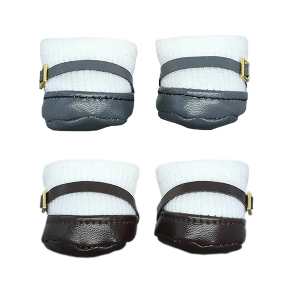 niannyyhouse 20cm Plush Doll Small Square Shoes Leather Shoes 8in Doll Accessories Dress Up