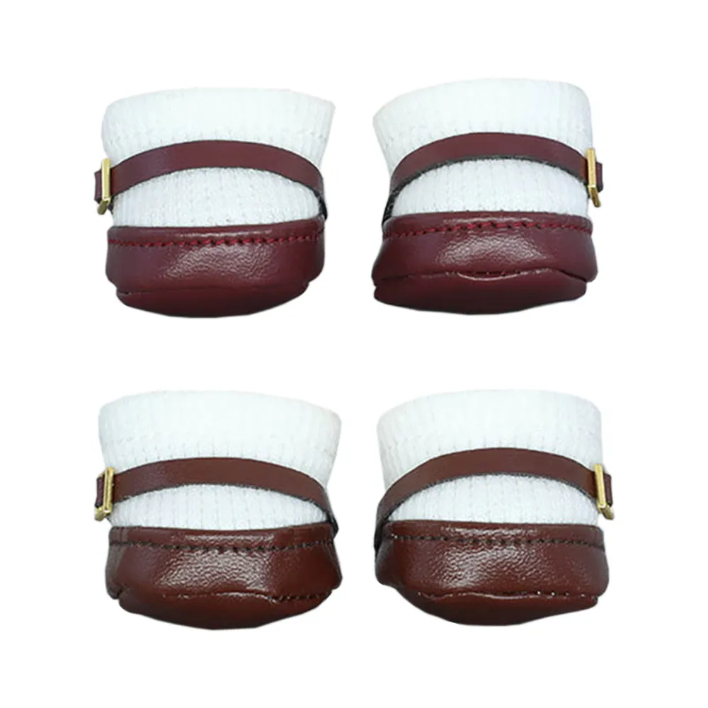 niannyyhouse 20cm Plush Doll Small Square Shoes Leather Shoes 8in Doll Accessories Dress Up