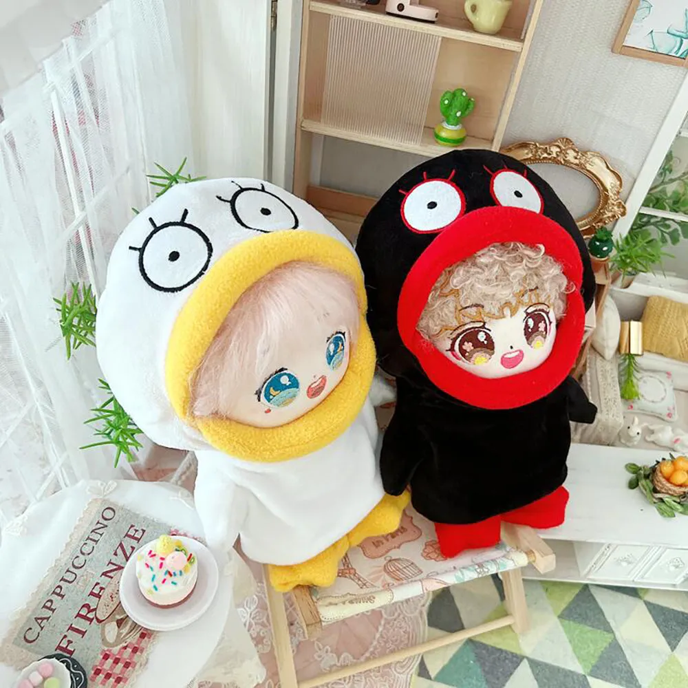 niannyyhouse 20cm Plushie Doll Accessories Duck Pajamas Shoes 8in Kpop Stuffed Doll Clothing