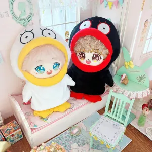 niannyyhouse 20cm Plushie Doll Accessories Duck Pajamas Shoes 8in Kpop Stuffed Doll Clothing