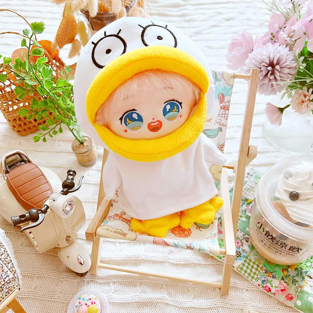 niannyyhouse 20cm Plushie Doll Accessories Duck Pajamas Shoes 8in Kpop Stuffed Doll Clothing