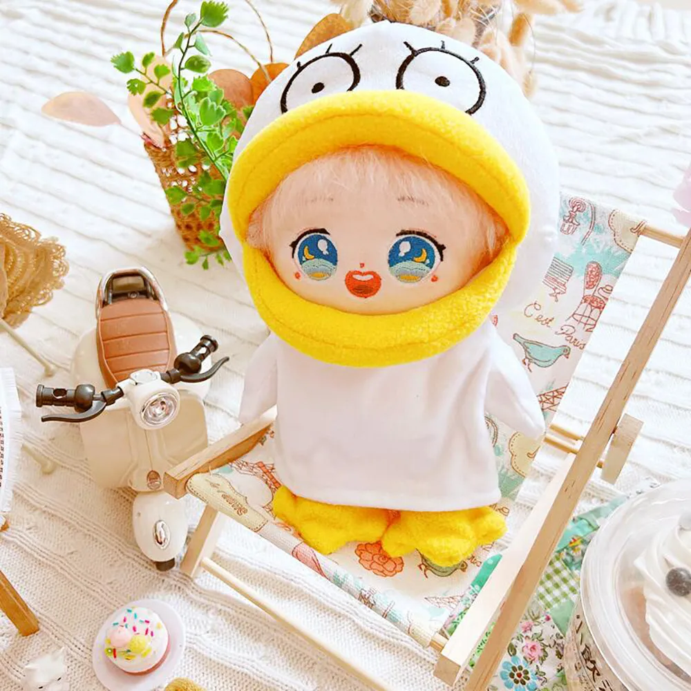 niannyyhouse 20cm Plushie Doll Accessories Duck Pajamas Shoes 8in Kpop Stuffed Doll Clothing
