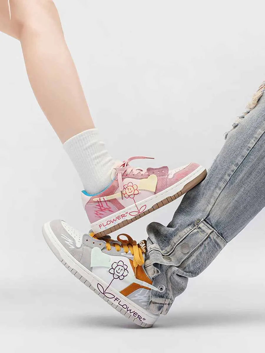 Niceprimes Sunflower Couple Sports Skate Shoes