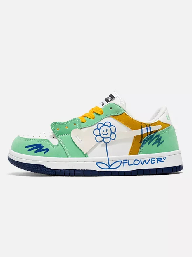 Niceprimes Sunflower Couple Sports Skate Shoes
