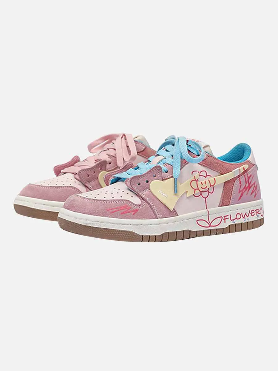 Niceprimes Sunflower Couple Sports Skate Shoes