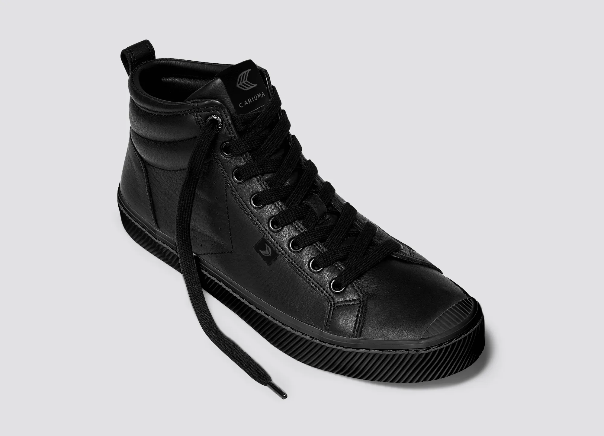 OCA High All Black Premium Leather Sneaker Women