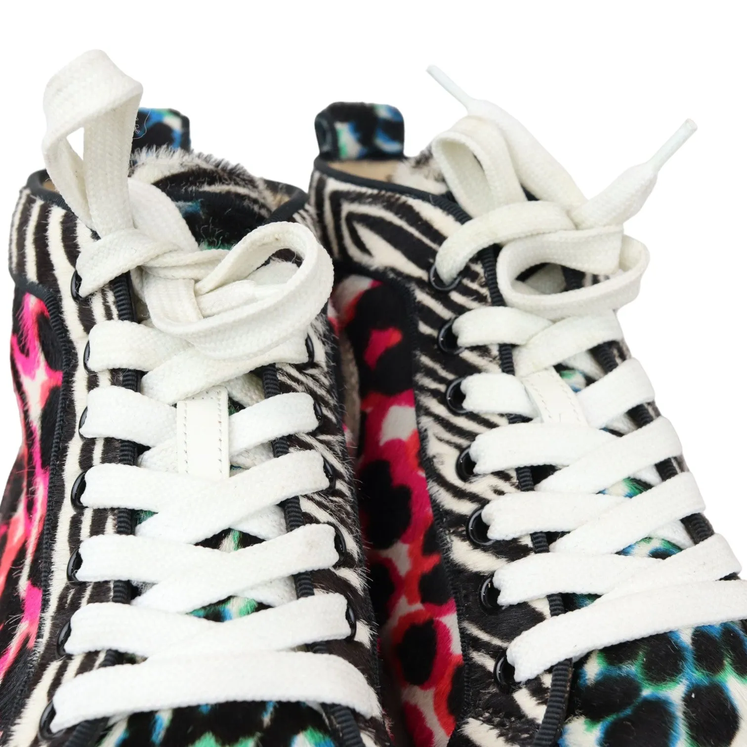 Orlato Flat Sneakers Pony Hair Riga Leopard Multicolor Size 37.5