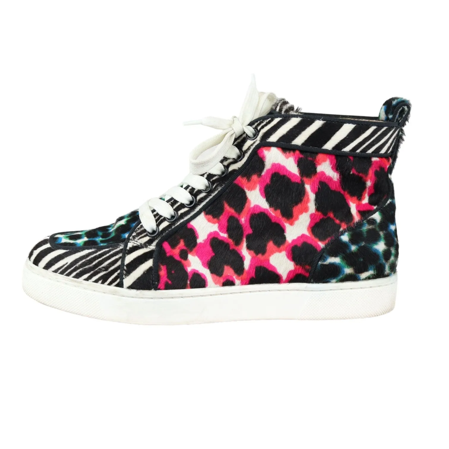 Orlato Flat Sneakers Pony Hair Riga Leopard Multicolor Size 37.5