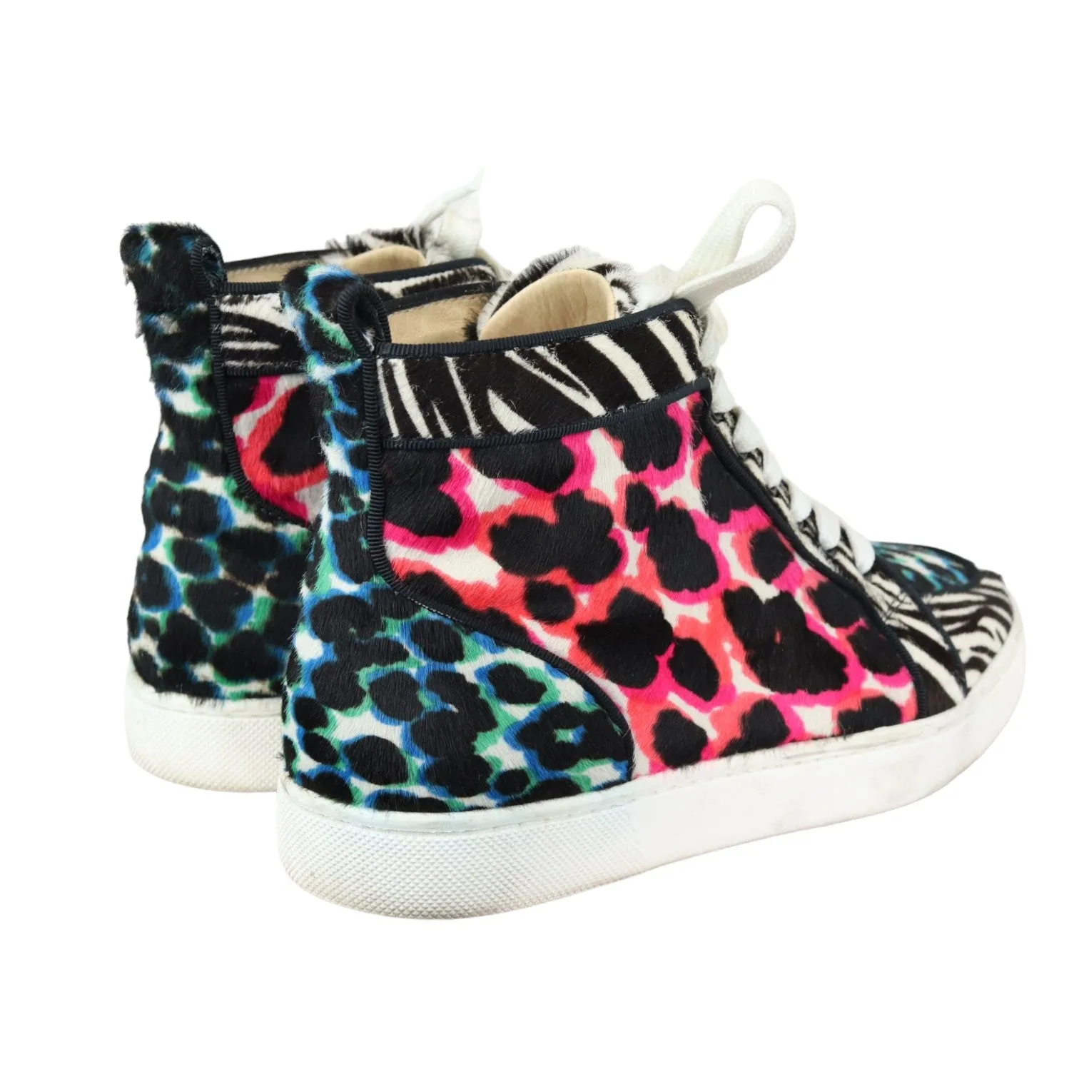 Orlato Flat Sneakers Pony Hair Riga Leopard Multicolor Size 37.5