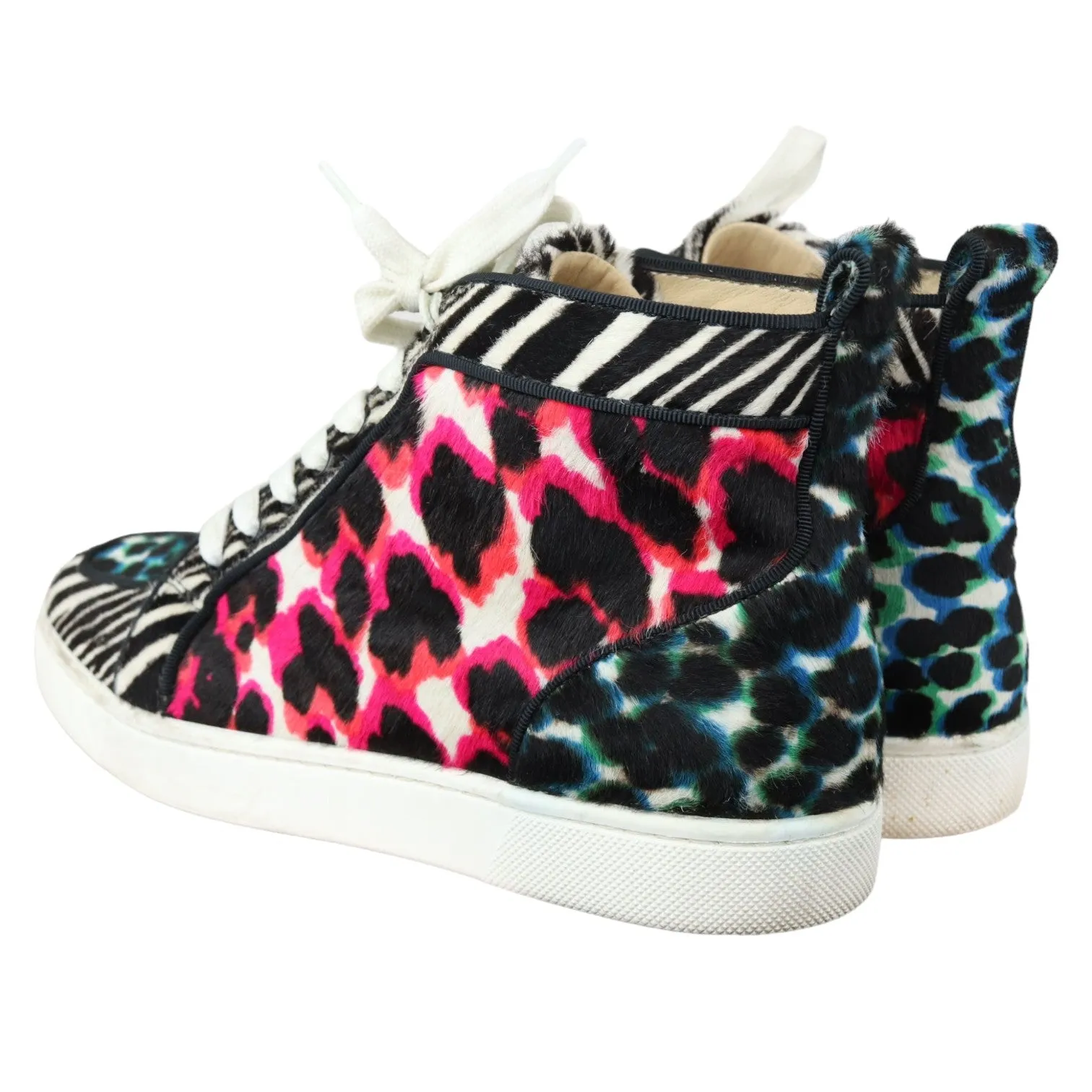 Orlato Flat Sneakers Pony Hair Riga Leopard Multicolor Size 37.5