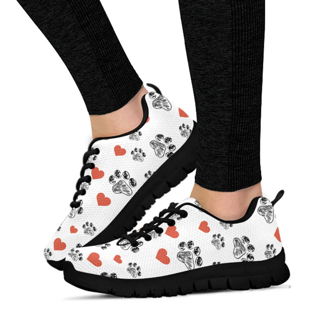 Paw Prints Women's Athletic Sneakers