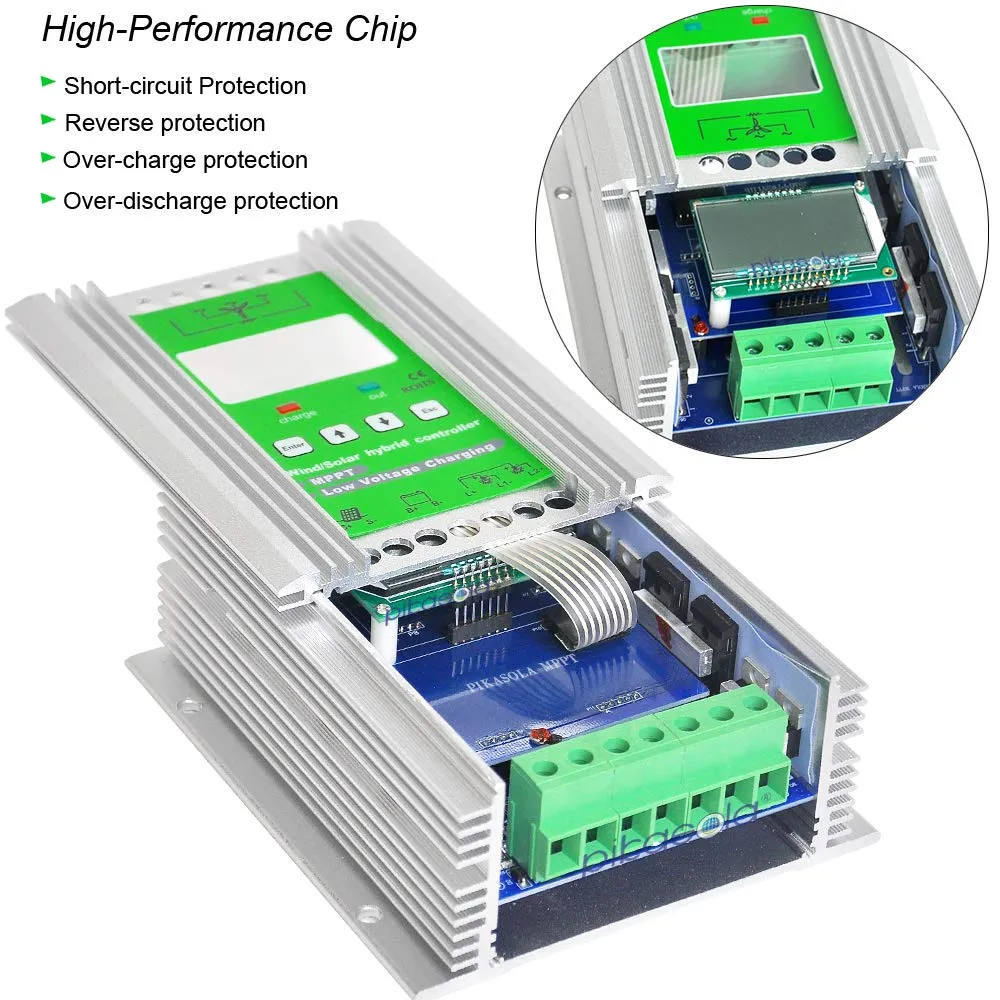 Pikasola - 1400W 12/24v Wind Turbine - Charge Controller