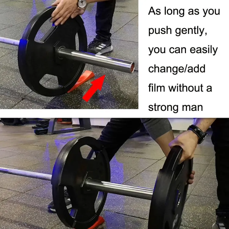 Portable Non-slip Barbell Silicone Protective Gasket Change Film Barbell Plate Protector(Blue)