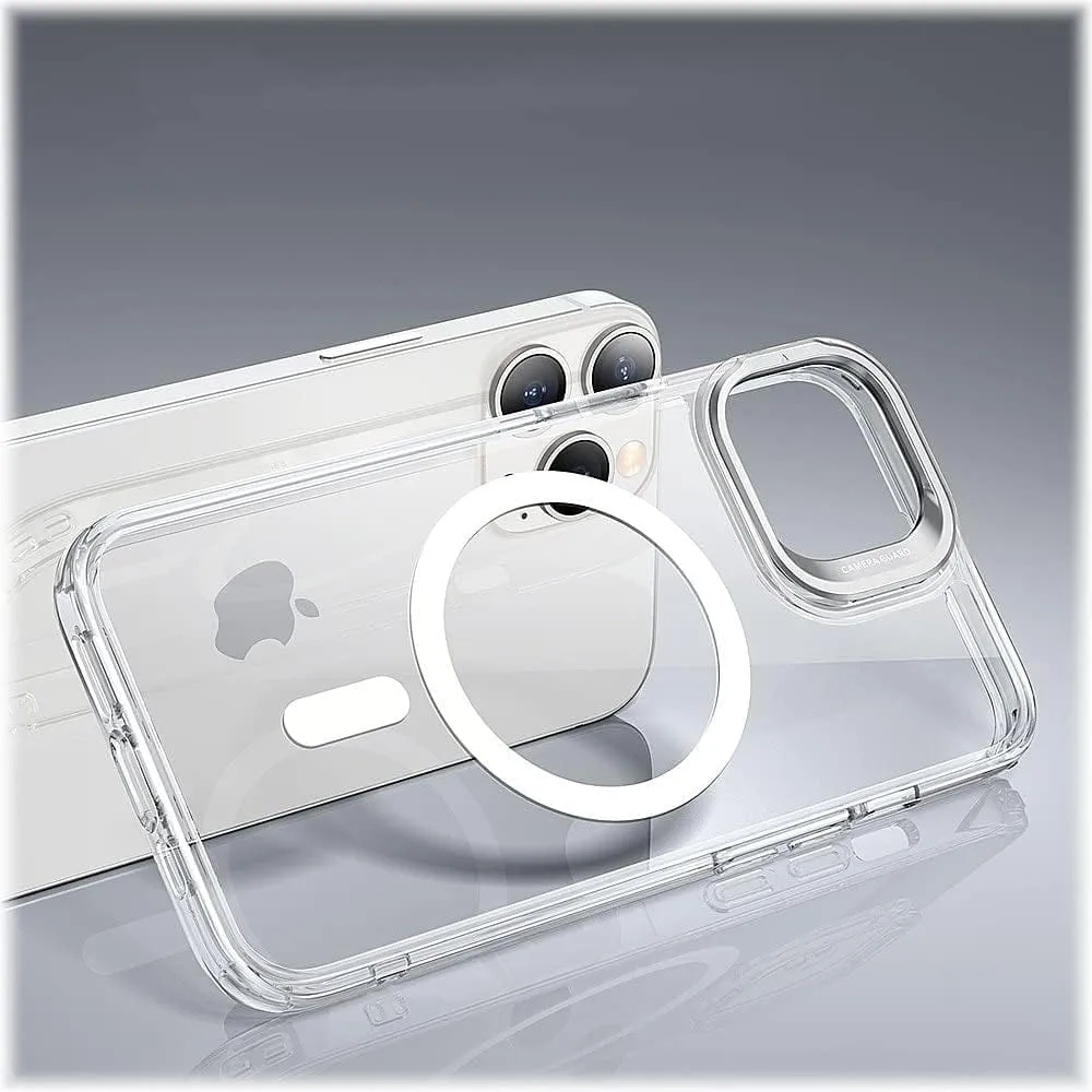 Protection Kit Bundle: Hybrid-Flex Clear Kickstand Case with Tempered Glass Screen and Camera Protector - iPhone 14 Pro Max