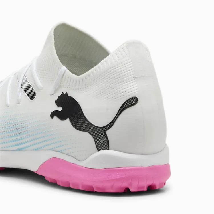 PUMA Future 7 Match TT Adult Turf Soccer Shoes 107720 01 WHITE/BLACK/PINK