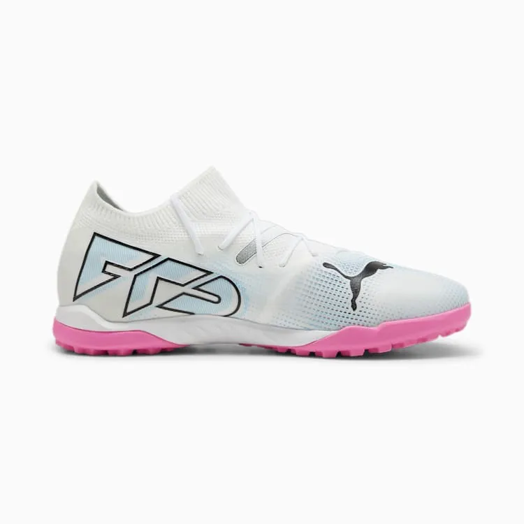 PUMA Future 7 Match TT Adult Turf Soccer Shoes 107720 01 WHITE/BLACK/PINK