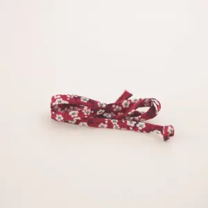 Red Floral Shoe Laces
