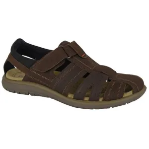 Roamers M416 BROWN Touch Fastening Sandal