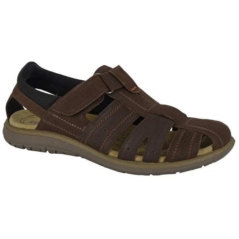 Roamers M416 BROWN Touch Fastening Sandal