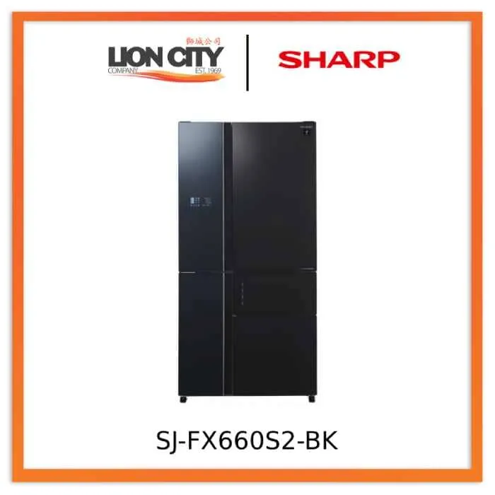 Sharp SJ-FX660S2-BK 660L Multi Door Refrigerator