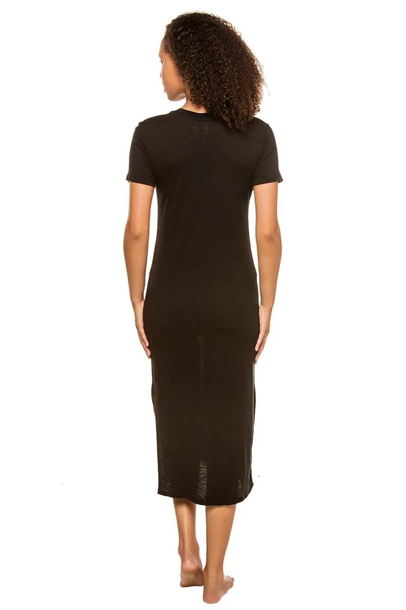 Short Sleeve Midi Dress