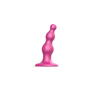 Strap-On-Me Beads Plug Dil Metallic Raspberry - Small