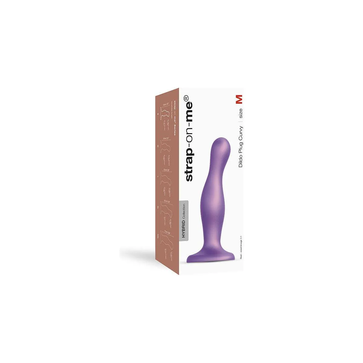 Strap-On-Me Curvy Plug Dil Metallic Purple - Medium