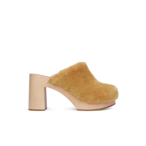SWEDISH HASBEENS Fluff High Heel Clog, Nature