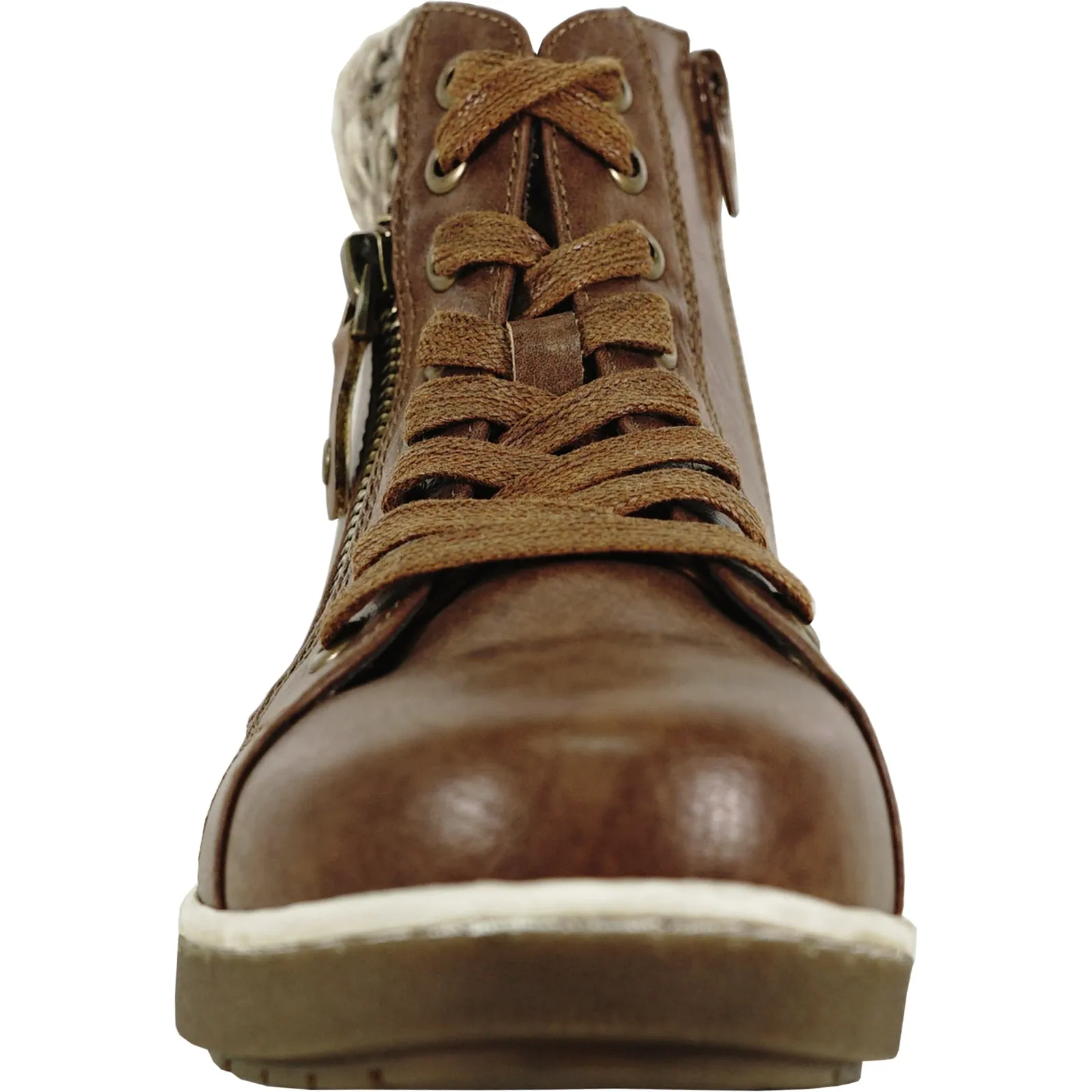 VANGELO Women Boot OY4405 Ankle Casual Boot Tan