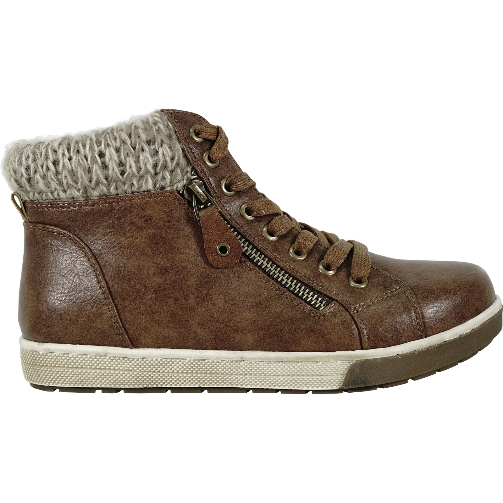 VANGELO Women Boot OY4405 Ankle Casual Boot Tan