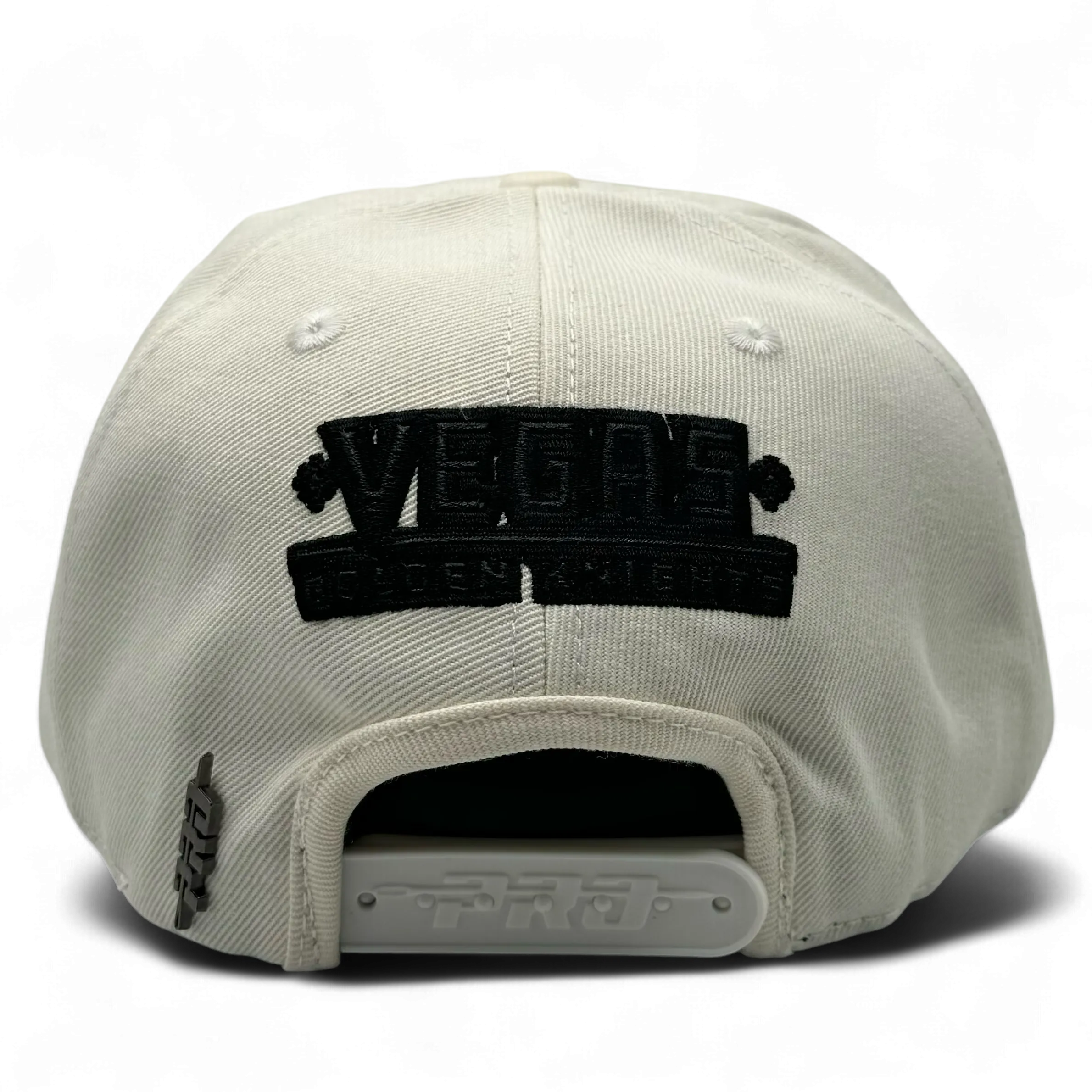 Vegas Golden Knights Blacked Out Logo Snapback Hat - Ivory