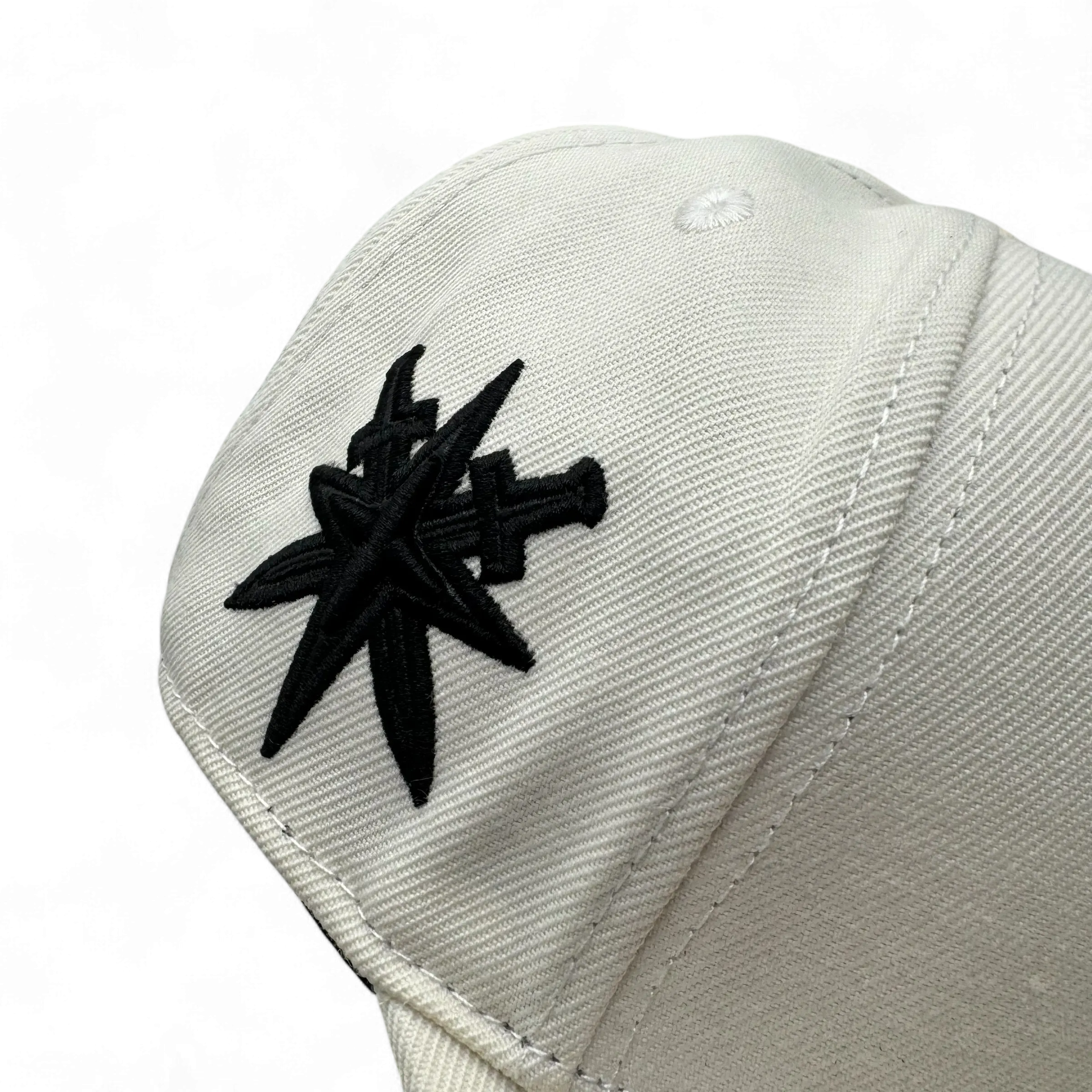 Vegas Golden Knights Blacked Out Logo Snapback Hat - Ivory