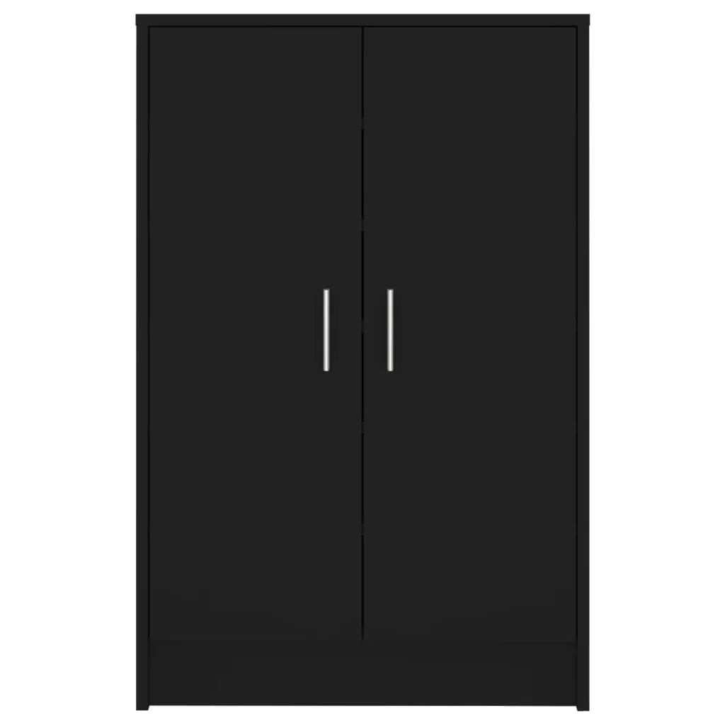 vidaXL Shoe Cabinet Black 60x35x92 cm Engineered Wood
