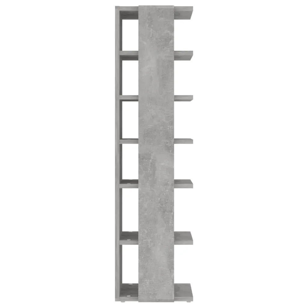 vidaXL Shoe Cabinet Concrete Grey 27.5x27x102 cm Engineered Wood