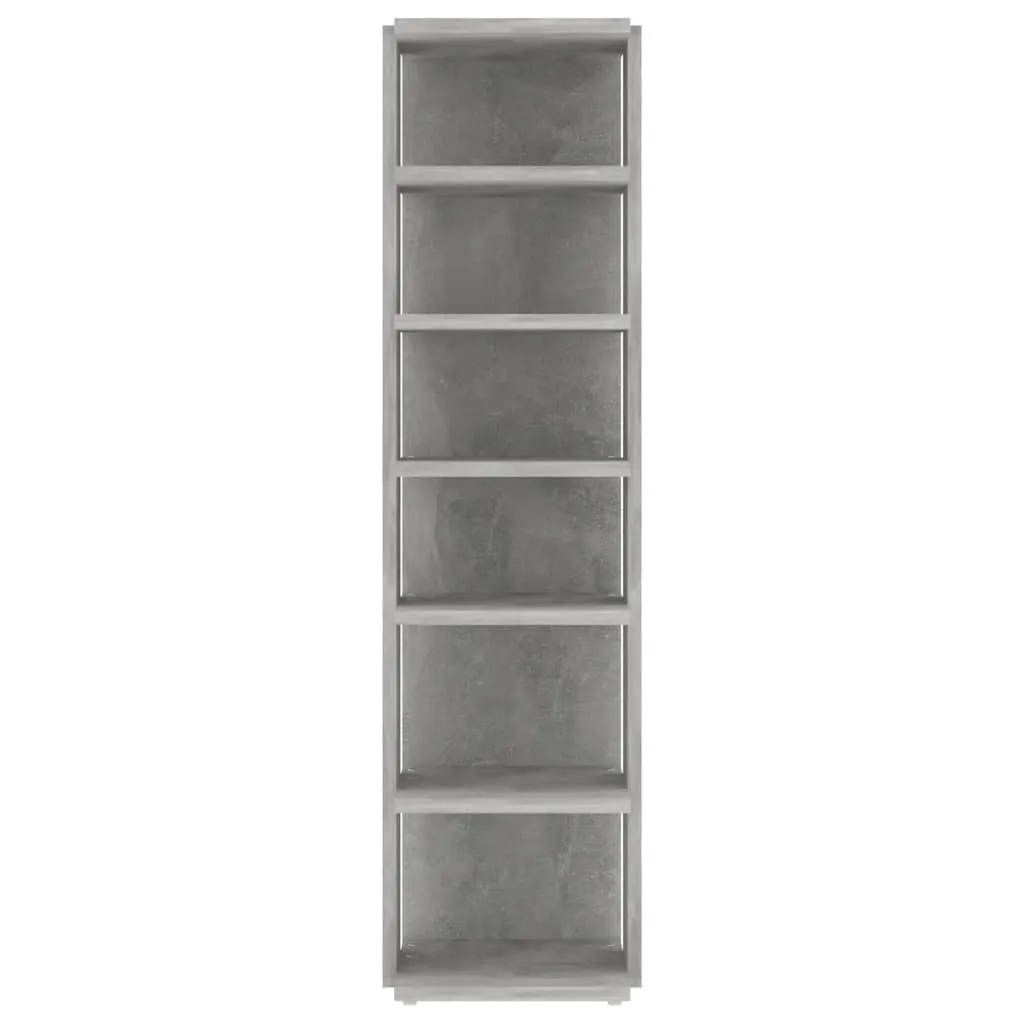 vidaXL Shoe Cabinet Concrete Grey 27.5x27x102 cm Engineered Wood