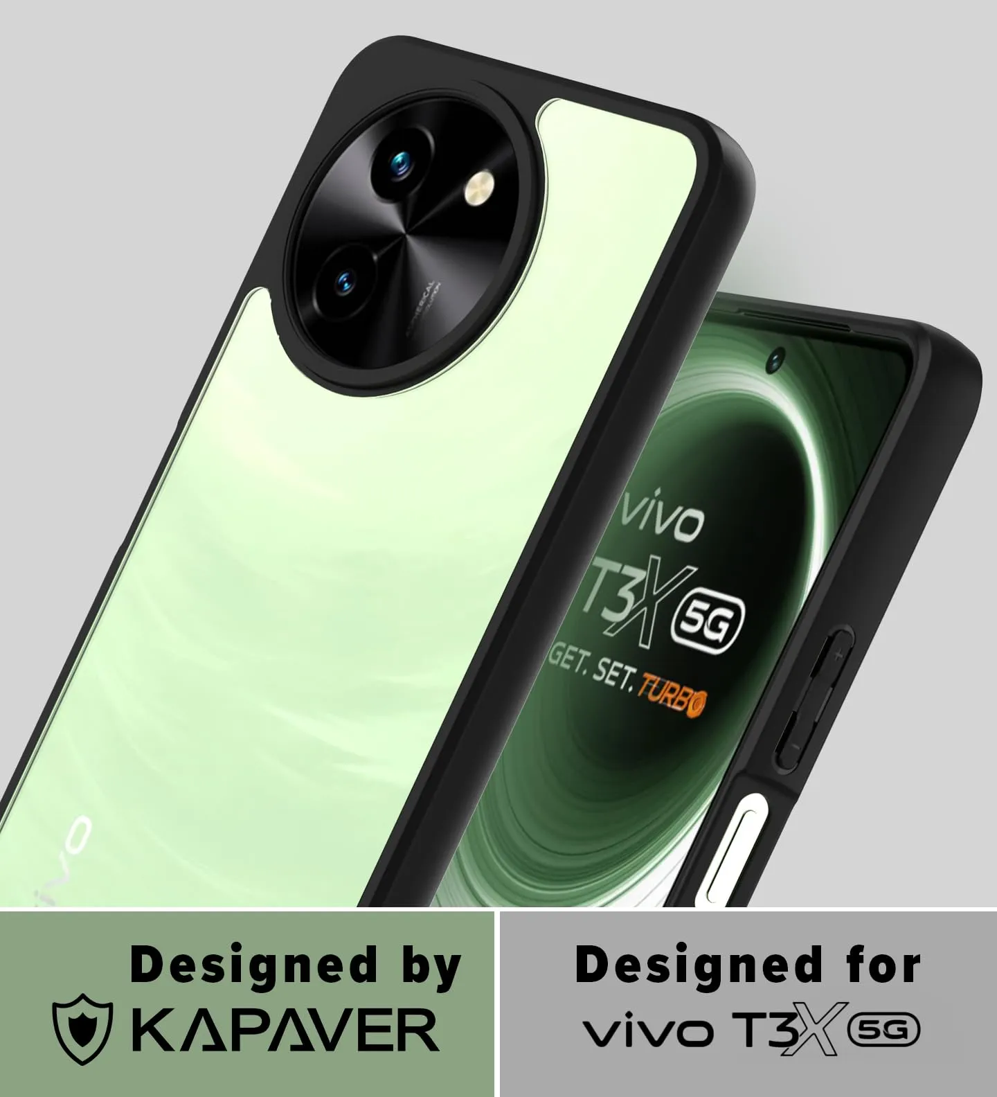 Vivo T3x Back Cover Case | Hybrid - Clear