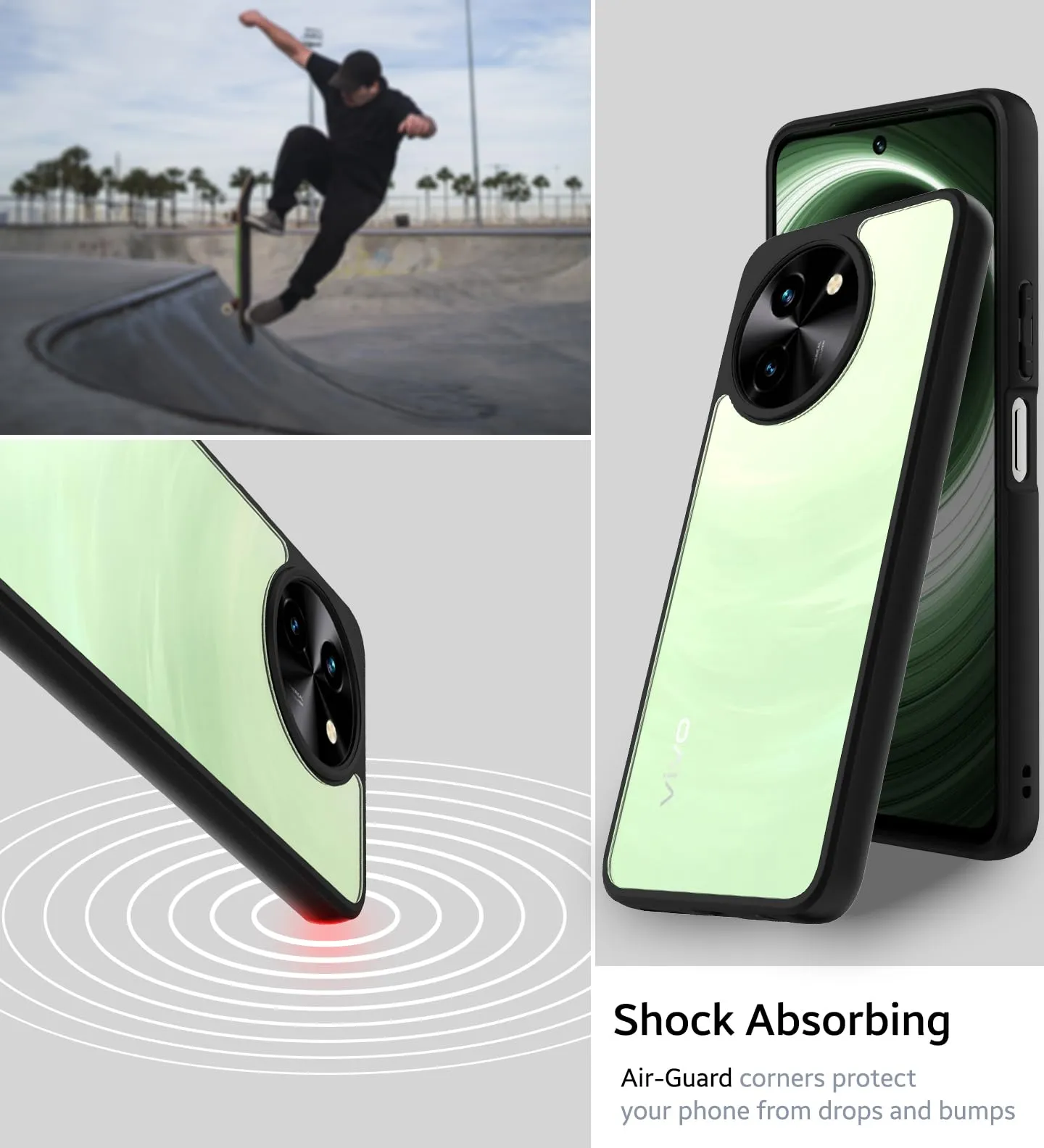 Vivo T3x Back Cover Case | Hybrid - Clear